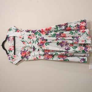 Belle Poque Floral Retro Style Swing Dress Size Medium